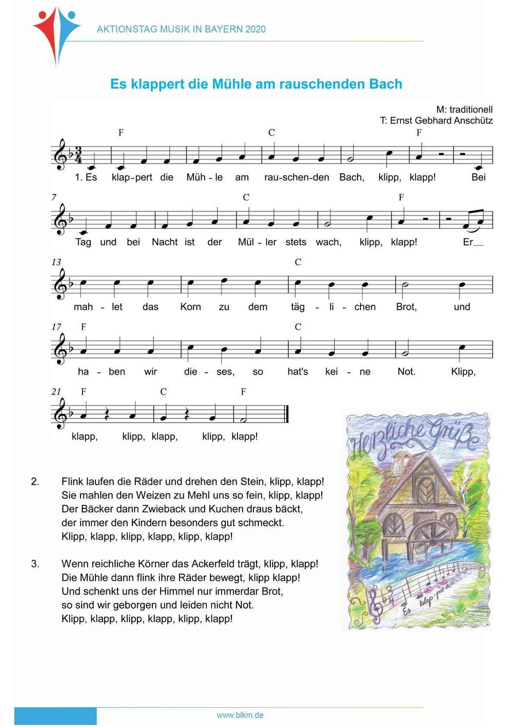 Extrem Oberst Schwall es klappert die mühle am rauschenden bach gitarre